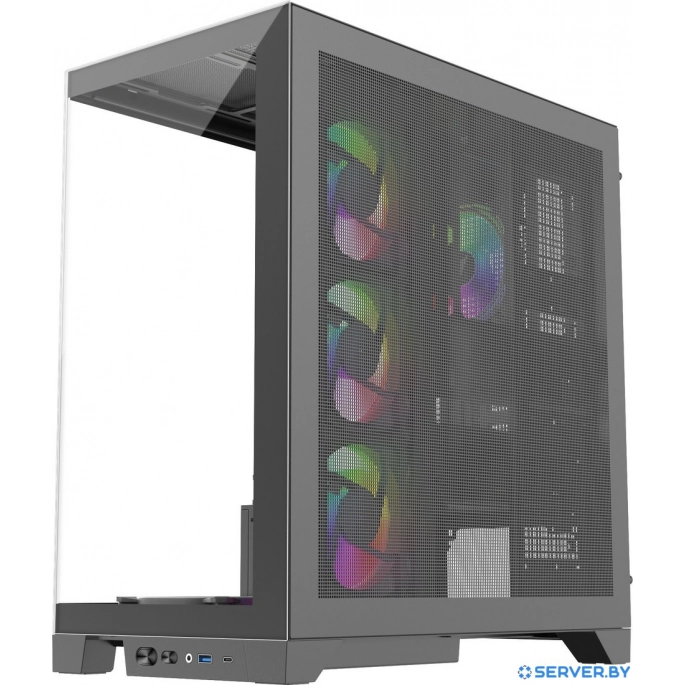 Корпус 1stPlayer Mi8 MI8-BK-3FC7R-1FC7 (черный). Фото 5