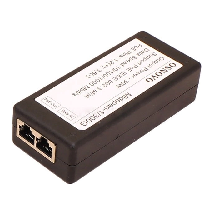 PoE-инжектор Osnovo Midspan-1/300G. Фото 1