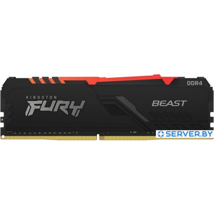 Оперативная память Kingston FURY Beast RGB 16GB DDR4 PC4-25600 KF432C16BB1A/16. Фото 2