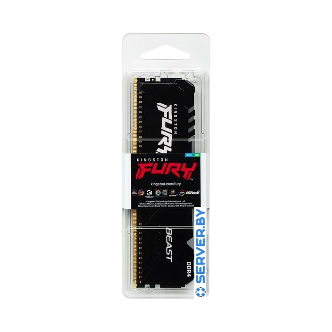 Оперативная память Kingston FURY Beast RGB 16GB DDR4 PC4-25600 KF432C16BB1A/16. Фото 4