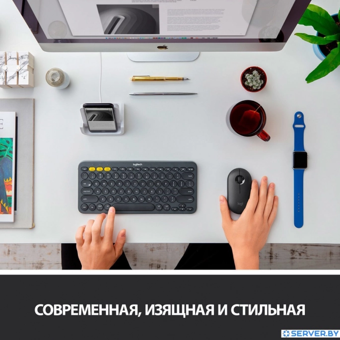Мышь Logitech M350 Pebble (графит). Фото3