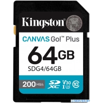 Карта памяти Kingston Canvas Go! Plus SDXC 64GB SDG4/64GB