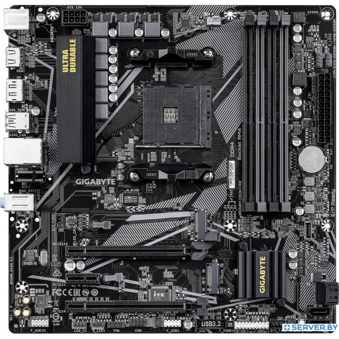 Материнская плата Gigabyte B550M DS3H R2. Фото 1