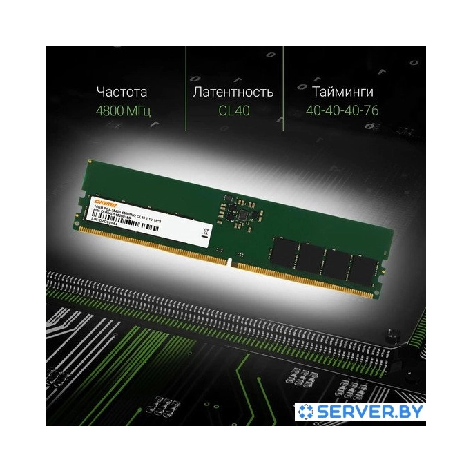 Оперативная память Digma 16ГБ DDR5 4800 МГц DGMAD54800016S. Фото 4