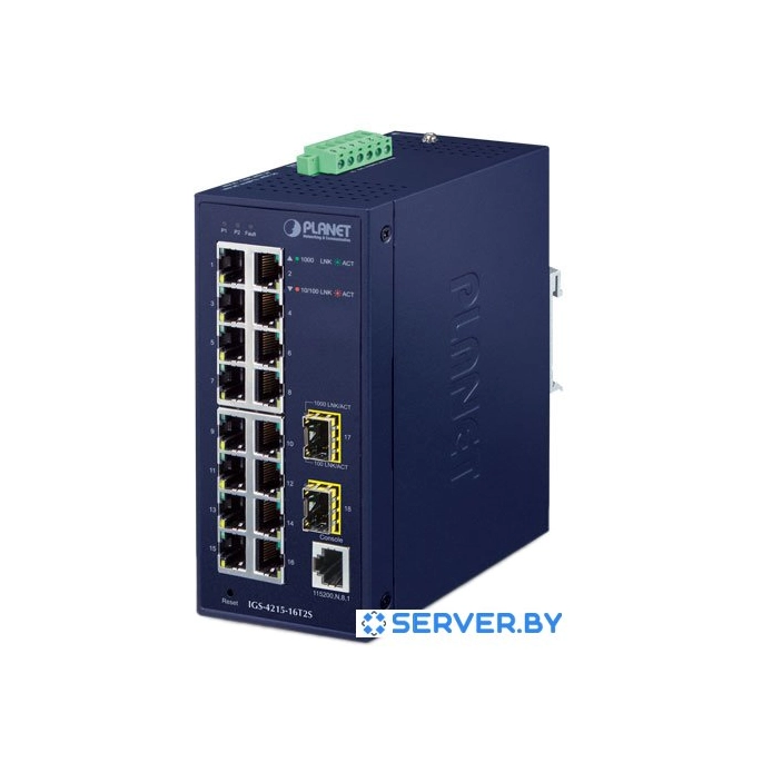 Управляемый коммутатор 2-го уровня PLANET IGS-4215-16T2S. Фото 1