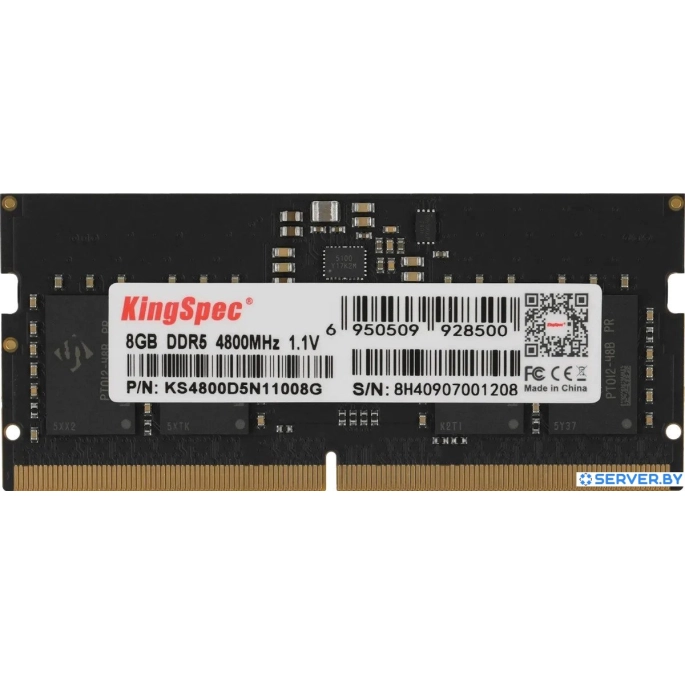 Оперативная память KingSpec 8ГБ DDR5 SODIMM 4800 МГц KS4800D5N11008G. Фото 1
