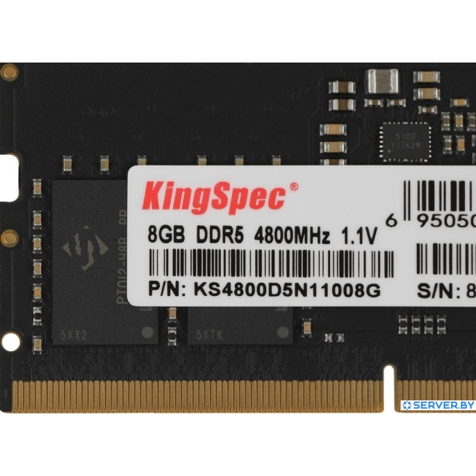 Оперативная память KingSpec 8ГБ DDR5 SODIMM 4800 МГц KS4800D5N11008G. Фото 3