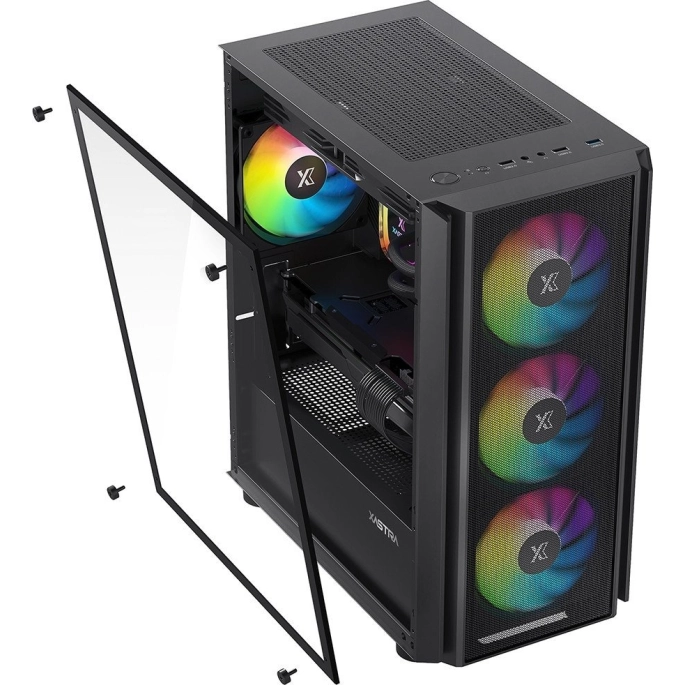 Корпус XASTRA A402M 4FRGB (черный). Фото 4