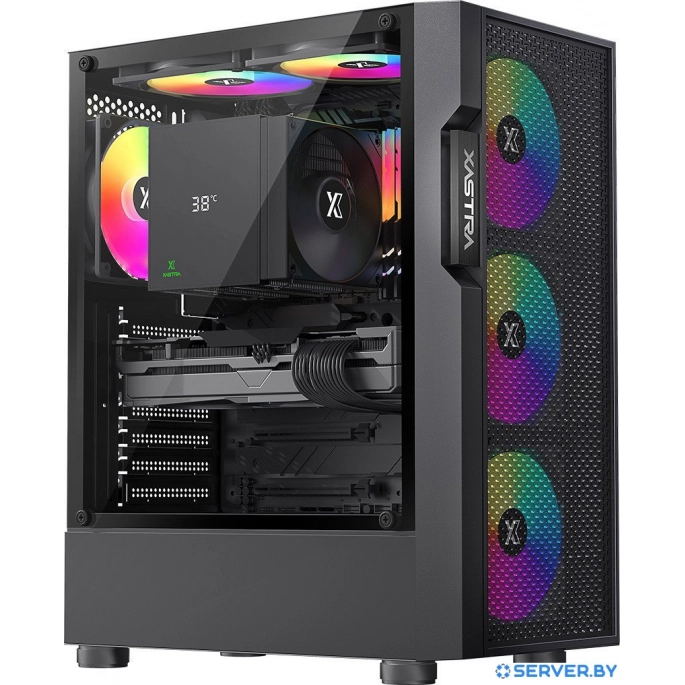 Корпус XASTRA A302 4FRGB (черный). Фото 1