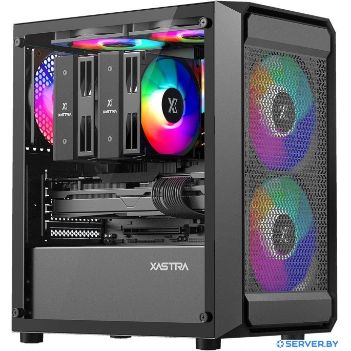 Корпус XASTRA A303M 3FRGB (черный). Фото 1