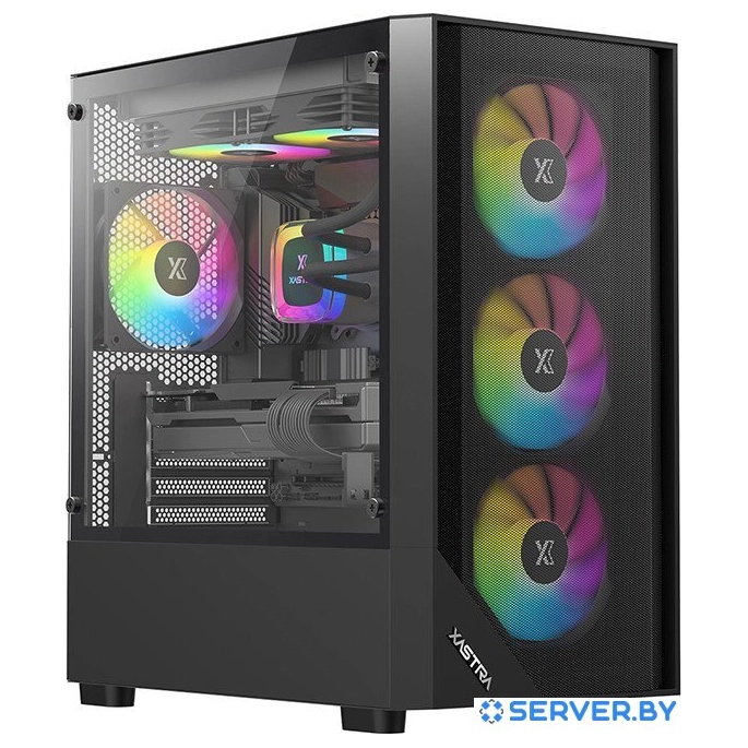 Корпус XASTRA A401M 4FRGB (черный). Фото 1