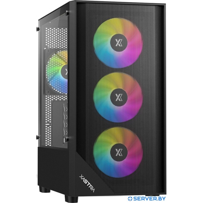 Корпус XASTRA A401M 4FRGB (черный). Фото 3