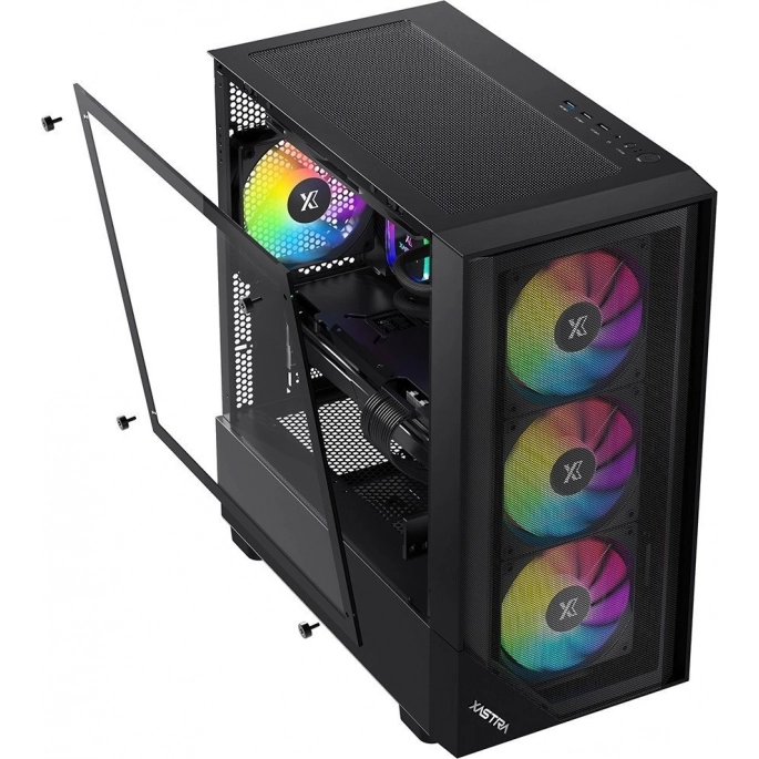 Корпус XASTRA A401M 4FRGB (черный). Фото 4