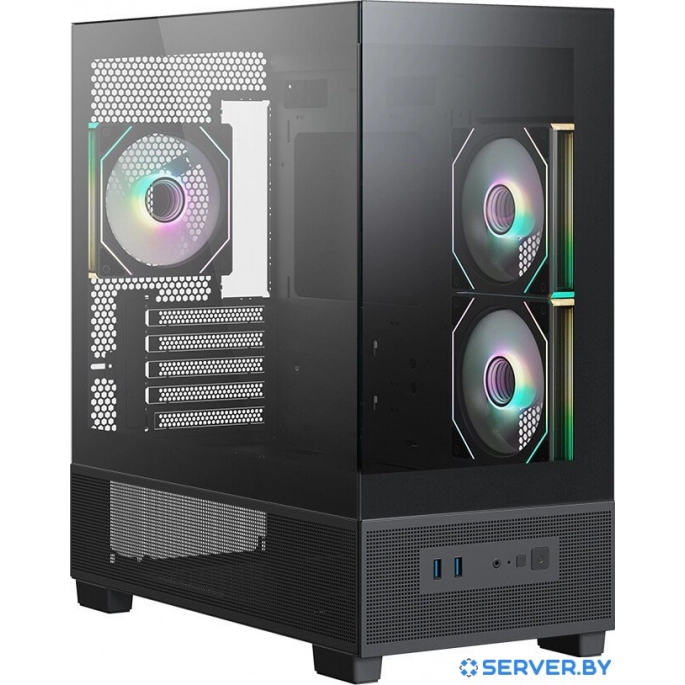 Корпус XASTRA Q500M 3ARGB-C10 (черный). Фото 1