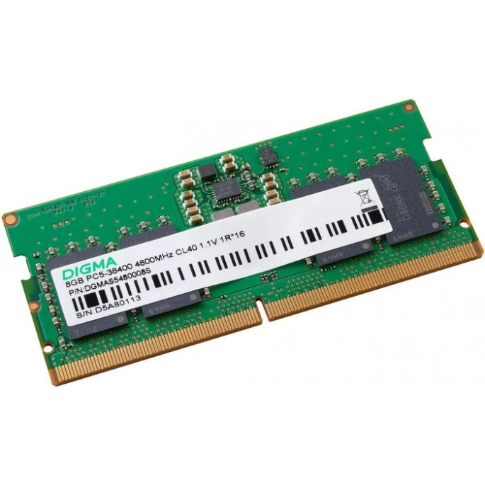 Оперативная память Digma 8ГБ DDR5 SODIMM 4800 МГц DGMAS5480008S. Фото2