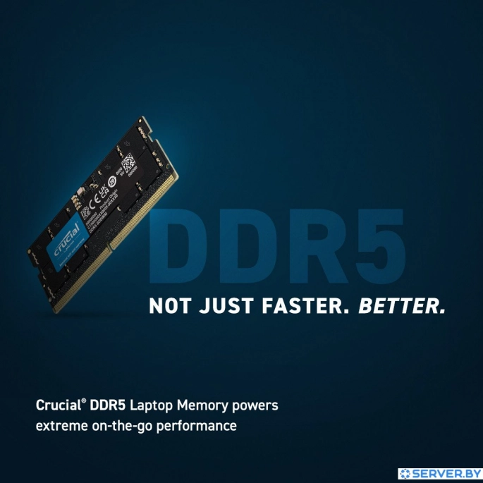 Оперативная память Crucial 16ГБ DDR5 SODIMM 5600МГц CT16G56C46S5. Фото 2