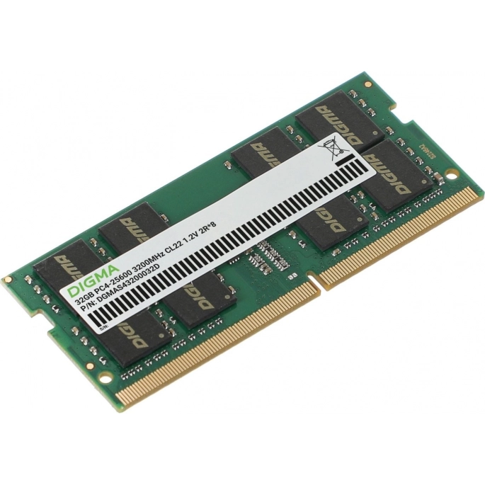 Оперативная память Digma 32ГБ DDR4 SODIMM 3200 МГц DGMAS43200032D. Фото3