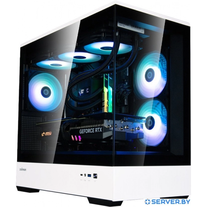 Корпус Zalman P30 (черный/белый). Фото 1