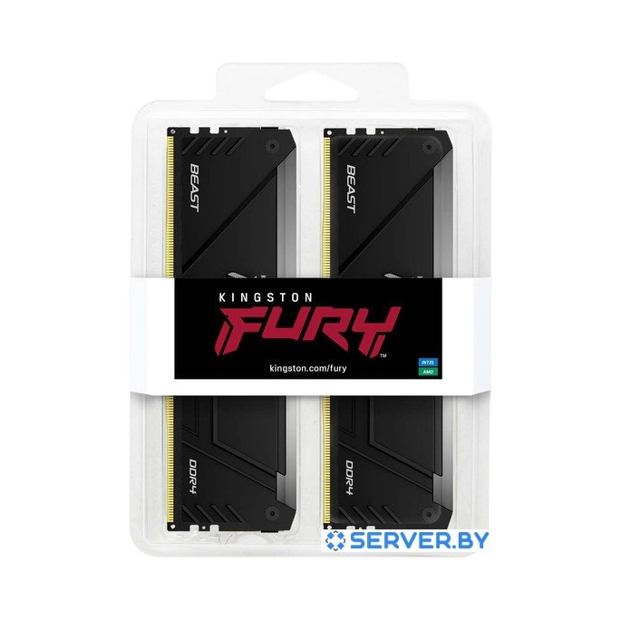 Оперативная память Kingston FURY Beast RGB 2x32ГБ DDR4 2666 МГц KF426C16BB2AK2/64. Фото 3