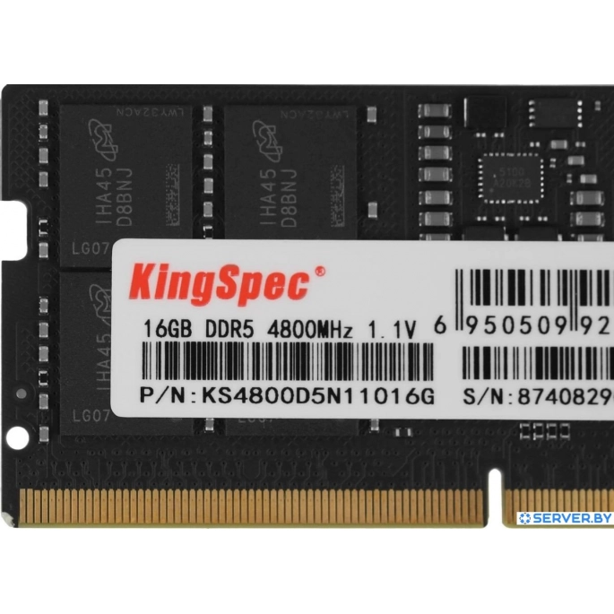 Оперативная память KingSpec 16ГБ DDR5 SODIMM 4800 МГц KS4800D5N11016G. Фото 3