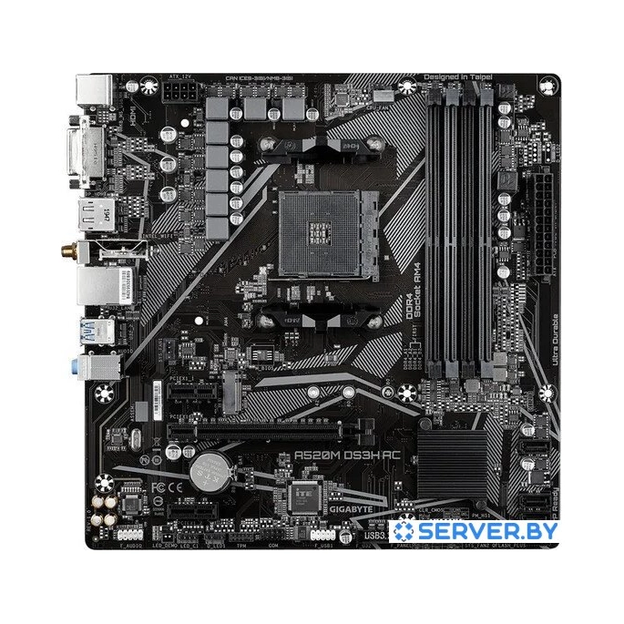 Материнская плата Gigabyte A520M DS3H AC (rev. 1.0). Фото 1