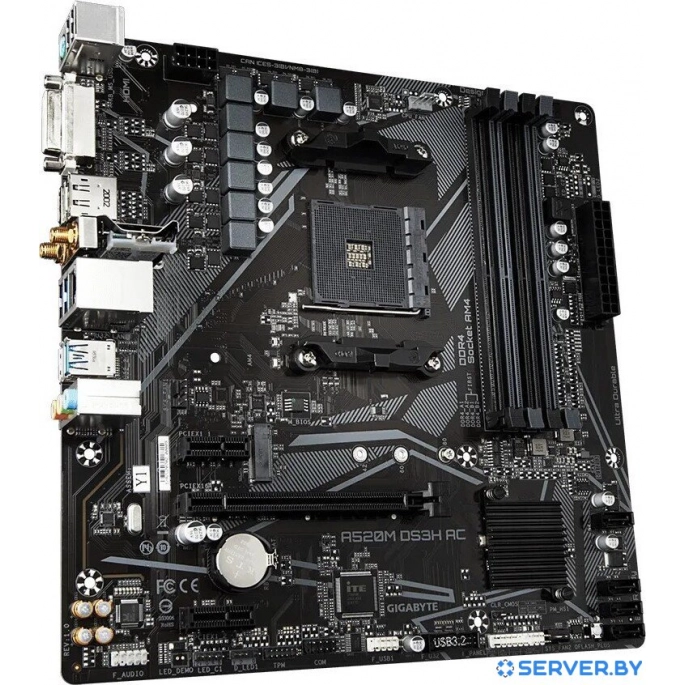 Материнская плата Gigabyte A520M DS3H AC (rev. 1.0). Фото 2