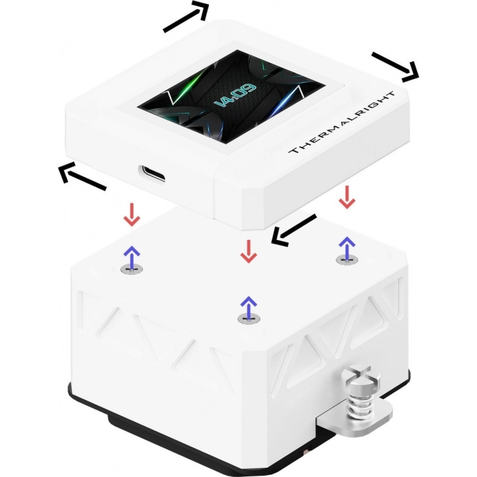 Система жидкостного охлаждения для процессора Thermalright Frozen Warframe 360 SE ARGB (белый). Фото 3