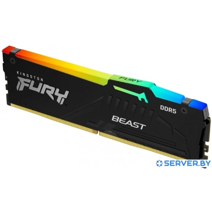 Оперативная память Kingston FURY Beast RGB 4x32ГБ DDR5 5600 МГц KF556C40BBAK4-128. Фото 2