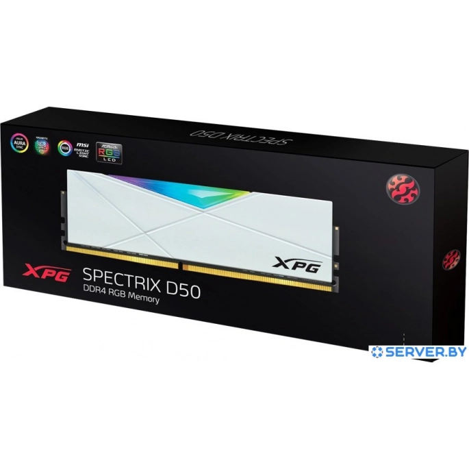 Оперативная память ADATA XPG Spectrix D50 RGB 32ГБ DDR4 3600 МГц AX4U360032G18I-SW50. Фото 4