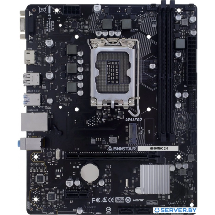 Материнская плата BIOSTAR H610MHC 2.0 Ver. 6.0. Фото 1