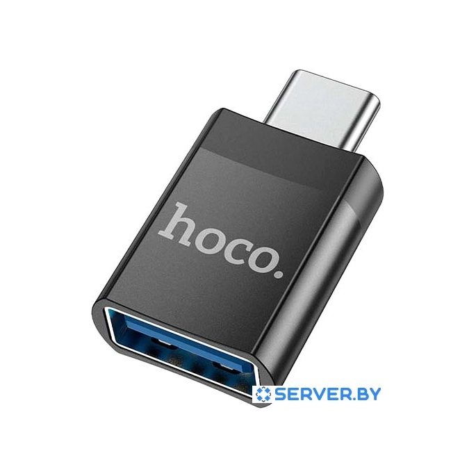 Адаптер Hoco UA17 USB Type-A - USB Type-C (черный). Фото 1