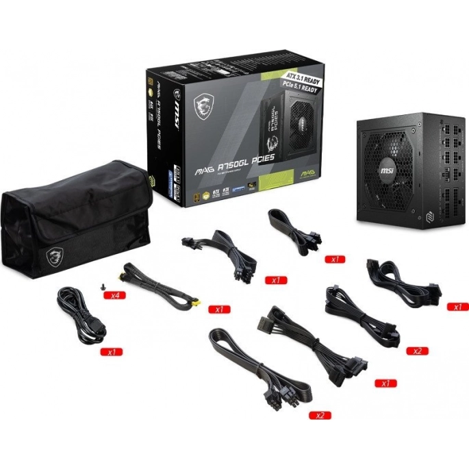Блок питания MSI MAG A750GL PCIE5. Фото 3