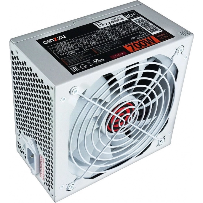 Блок питания Ginzzu PC700 (белый). Фото 3