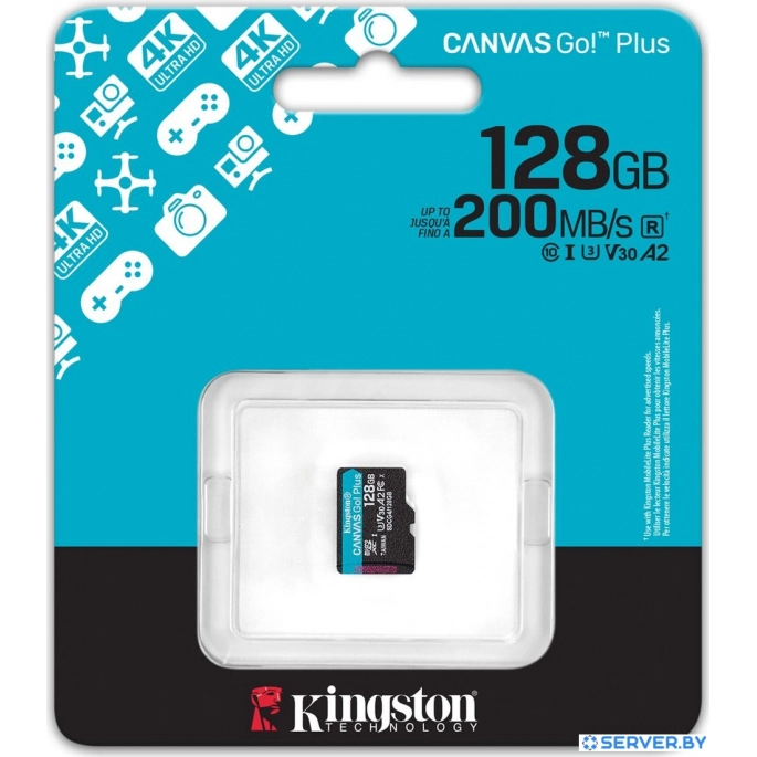 Карта памяти Kingston Canvas Go! microSDXC 128GB SDCG4/128GBSP. Фото3