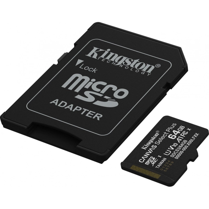 Карта памяти Kingston Canvas Select Plus microSDXC 64GB SDCS3/64GB (с адаптером). Фото2