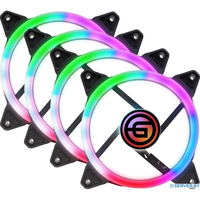 Комплект вентиляторов для корпуса Ginzzu 12RR4 (4 шт.). Фото 1