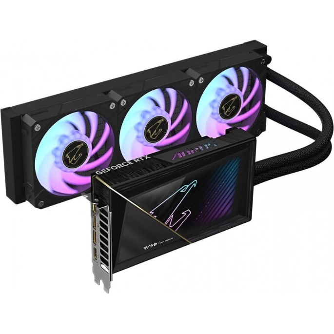 Видеокарта Gigabyte Aorus GeForce RTX 5080 Xtreme Waterforce 16G GV-N5080AORUSX W-16GD. Фото1