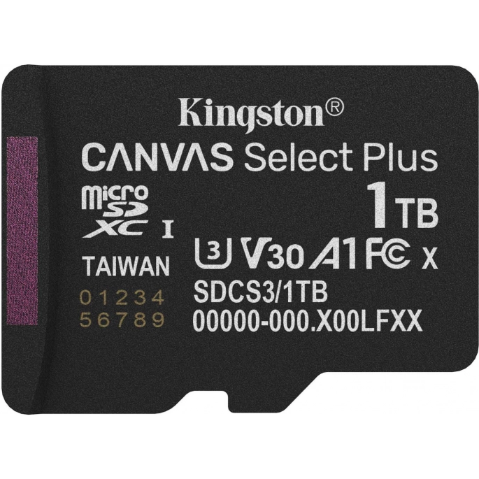 Карта памяти Kingston Canvas Select Plus microSDXC 1TB SDCS3/1TBSP. Фото1