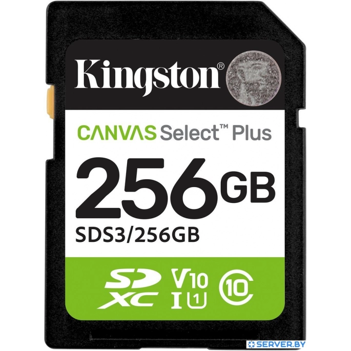 Карта памяти Kingston Canvas Select Plus SDXC 256GB SDS3/256GB. Фото1