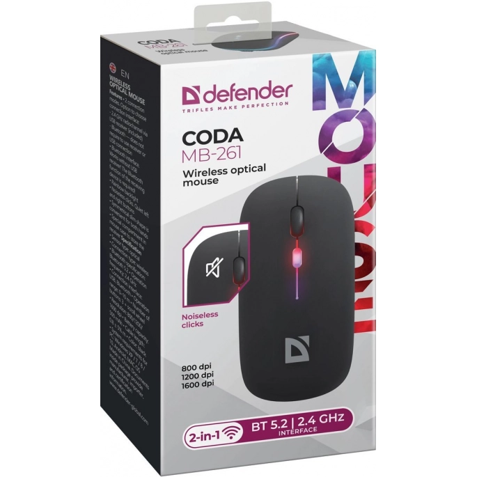 Мышь Defender Coda MB-261 (черный). Фото5