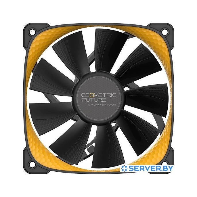 Вентилятор для корпуса Geometric Future Squama 2505 (черный/желтый). Фото 1
