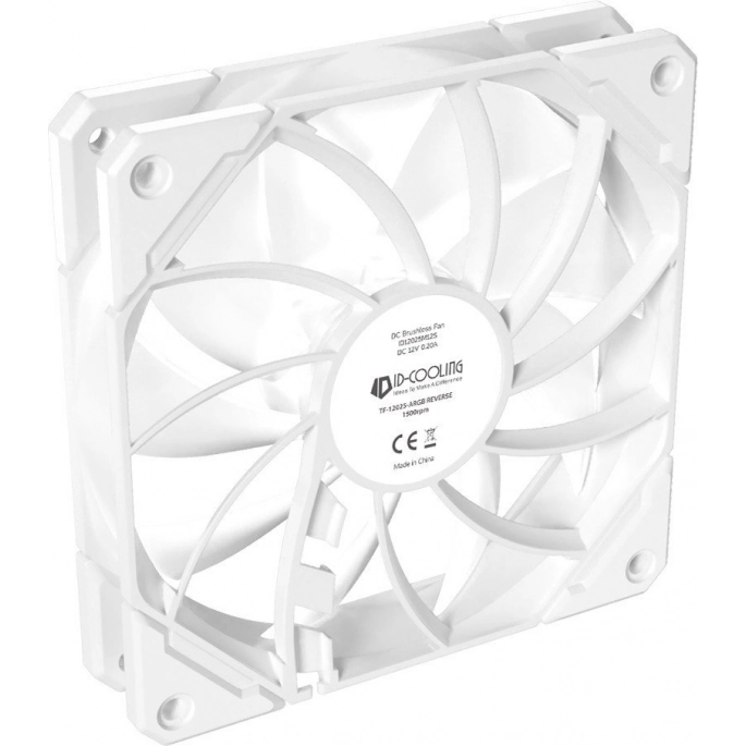 Вентилятор для корпуса ID-Cooling TF-12025-PRO-ARGB Reverse White. Фото 2