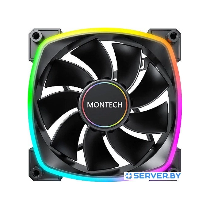 Вентилятор для корпуса Montech RX140 PWM Reverse (черный). Фото 1