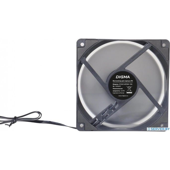 Вентилятор для корпуса Digma DFAN140PWM-1BK. Фото 4