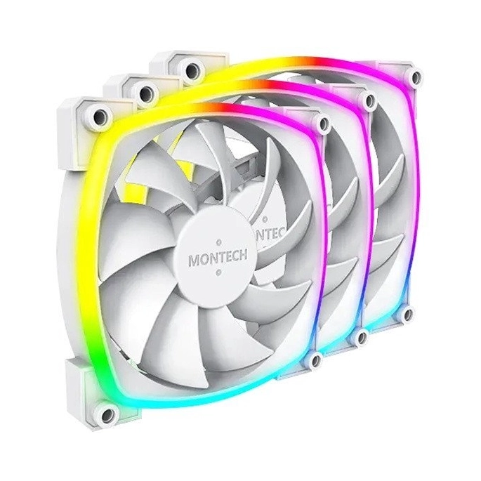Комплект вентиляторов для корпуса Montech AX120 PWM 3 IN 1 (белый). Фото 1