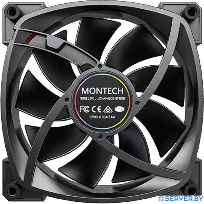 Вентилятор для корпуса Montech AX140 PWM (черный). Фото 5