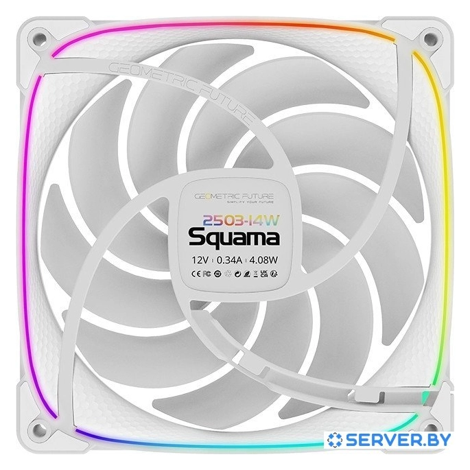 Вентилятор для корпуса Geometric Future Squama 2503-14 (белый). Фото3