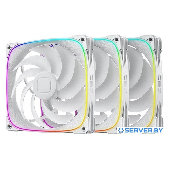 Комплект вентиляторов для корпуса Geometric Future Squama 2503-14 Triple Pack (белый). Фото 1