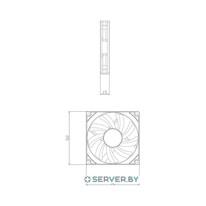 Вентилятор для корпуса Thermalright TL-9015W. Фото2