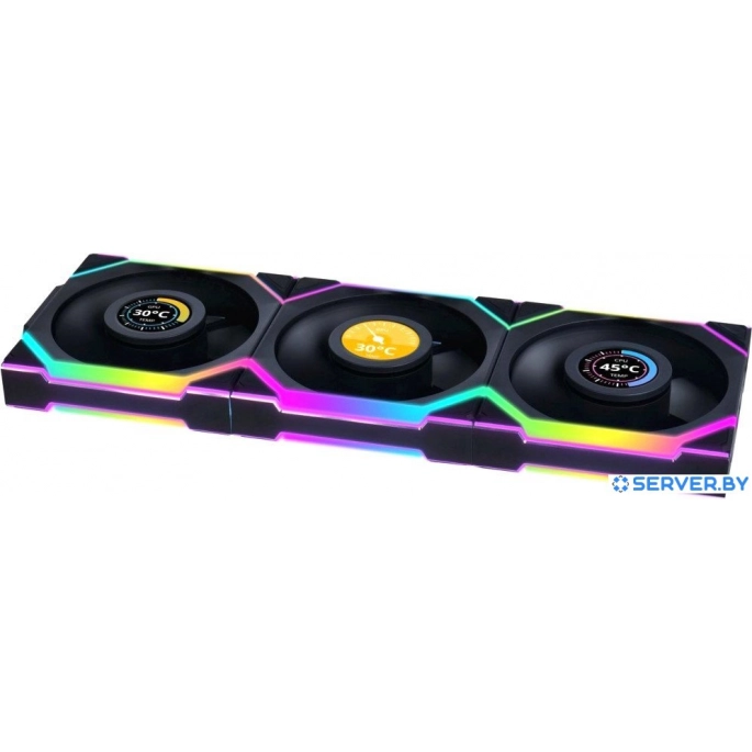 Комплект вентиляторов для корпуса с контроллером Lian Li Uni Fan SL 120 Wireless LCD Reverse G99.12RSLLCD1W3B.R0. Фото1